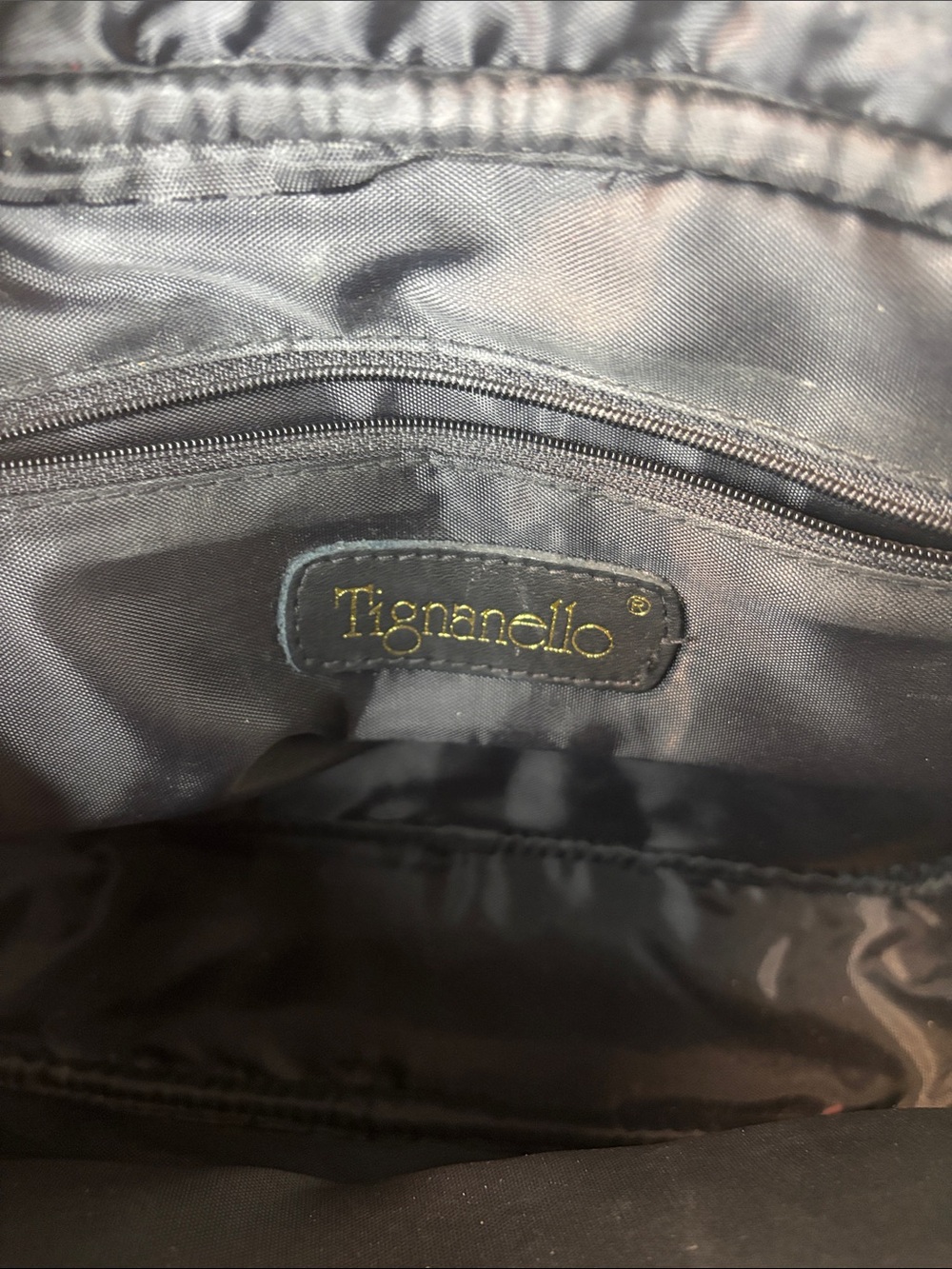 Tignanello Black Leather Satchel - Picture 9 of 16
